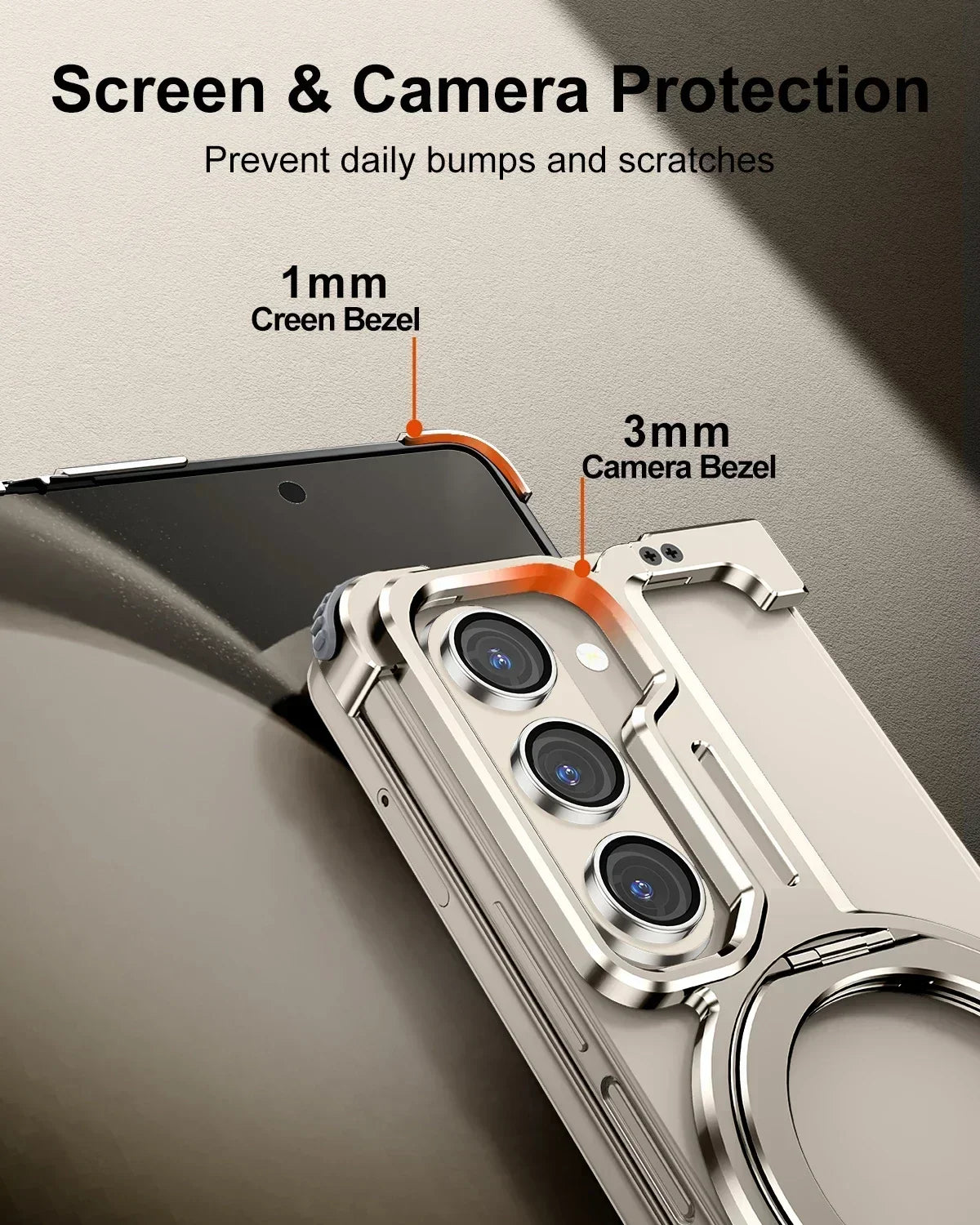 Z Fold 6 Frameless Aluminium Magnetic Protective Cover