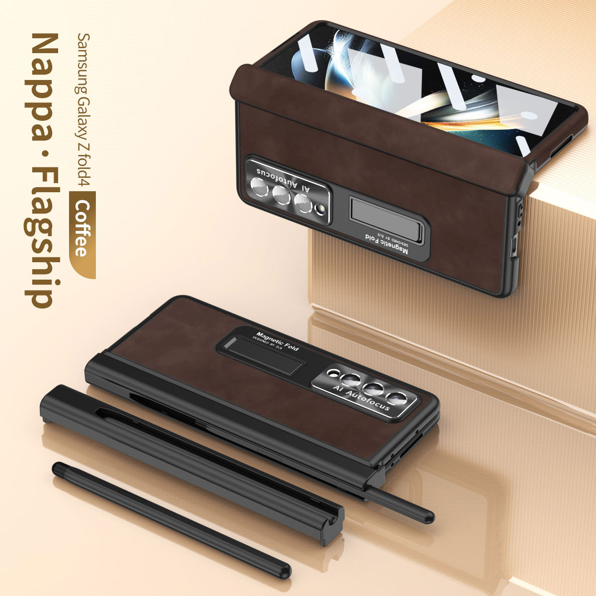 Luxury Slim Kickstand Case with Pen Holder