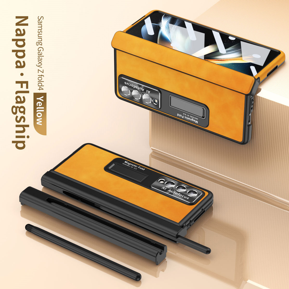 Luxury Slim Kickstand Case with Pen Holder