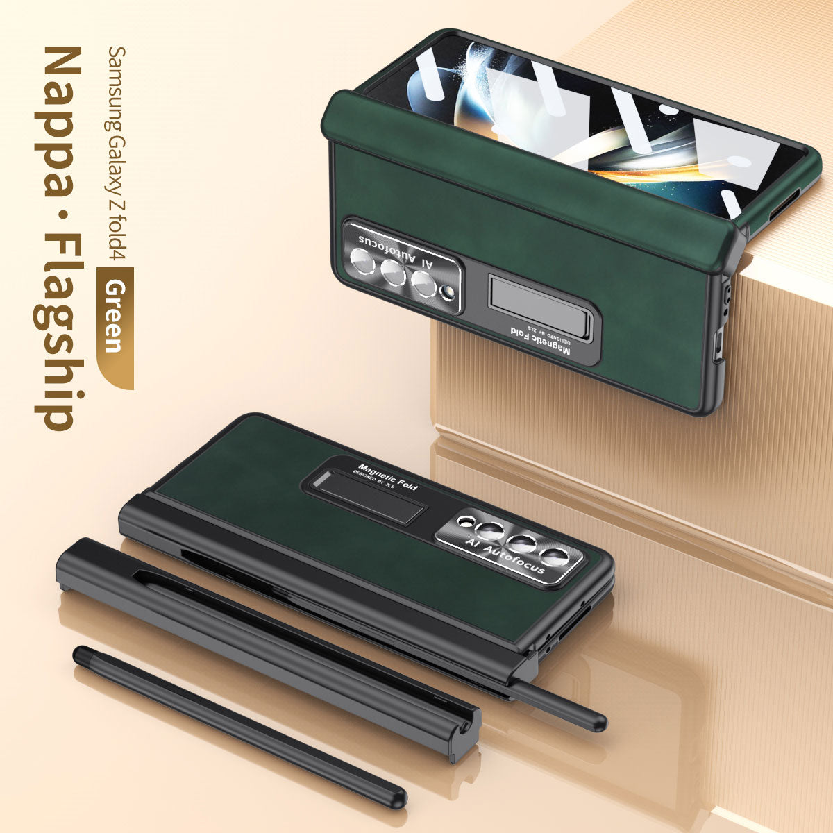 Luxury Slim Kickstand Case with Pen Holder