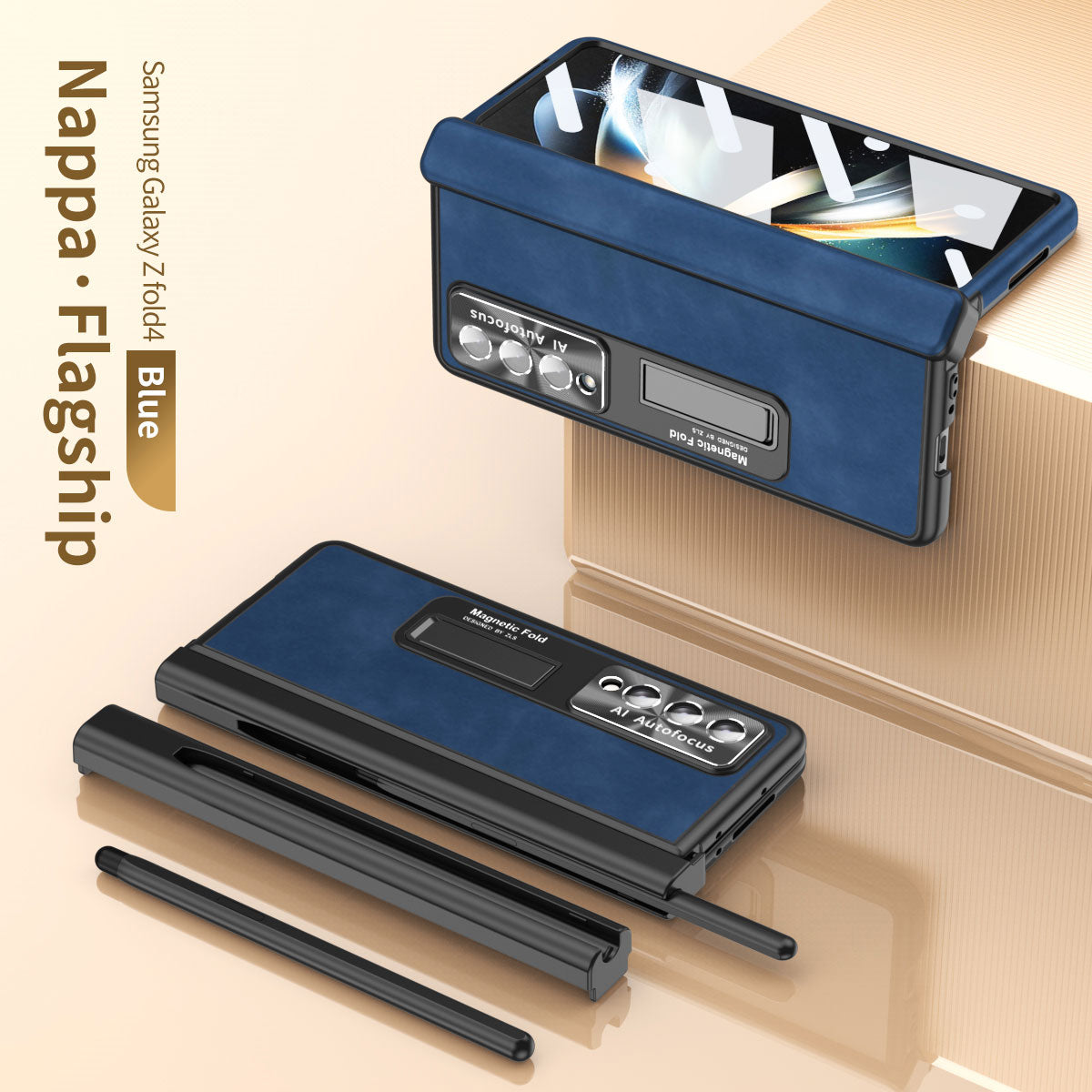 Luxury Slim Kickstand Case with Pen Holder