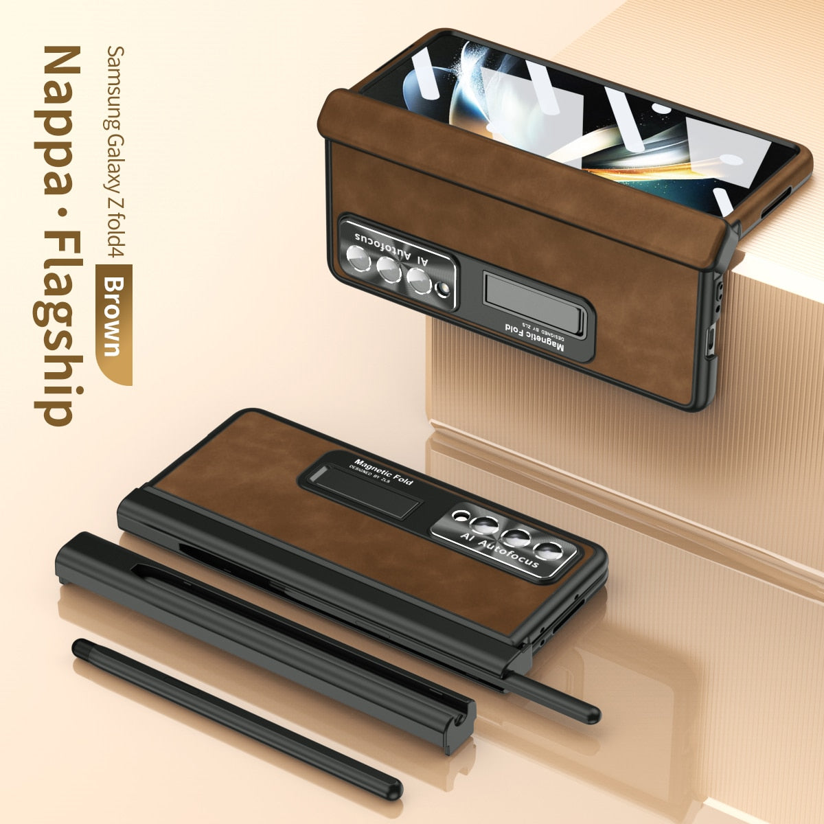 Luxury Slim Kickstand Case with Pen Holder