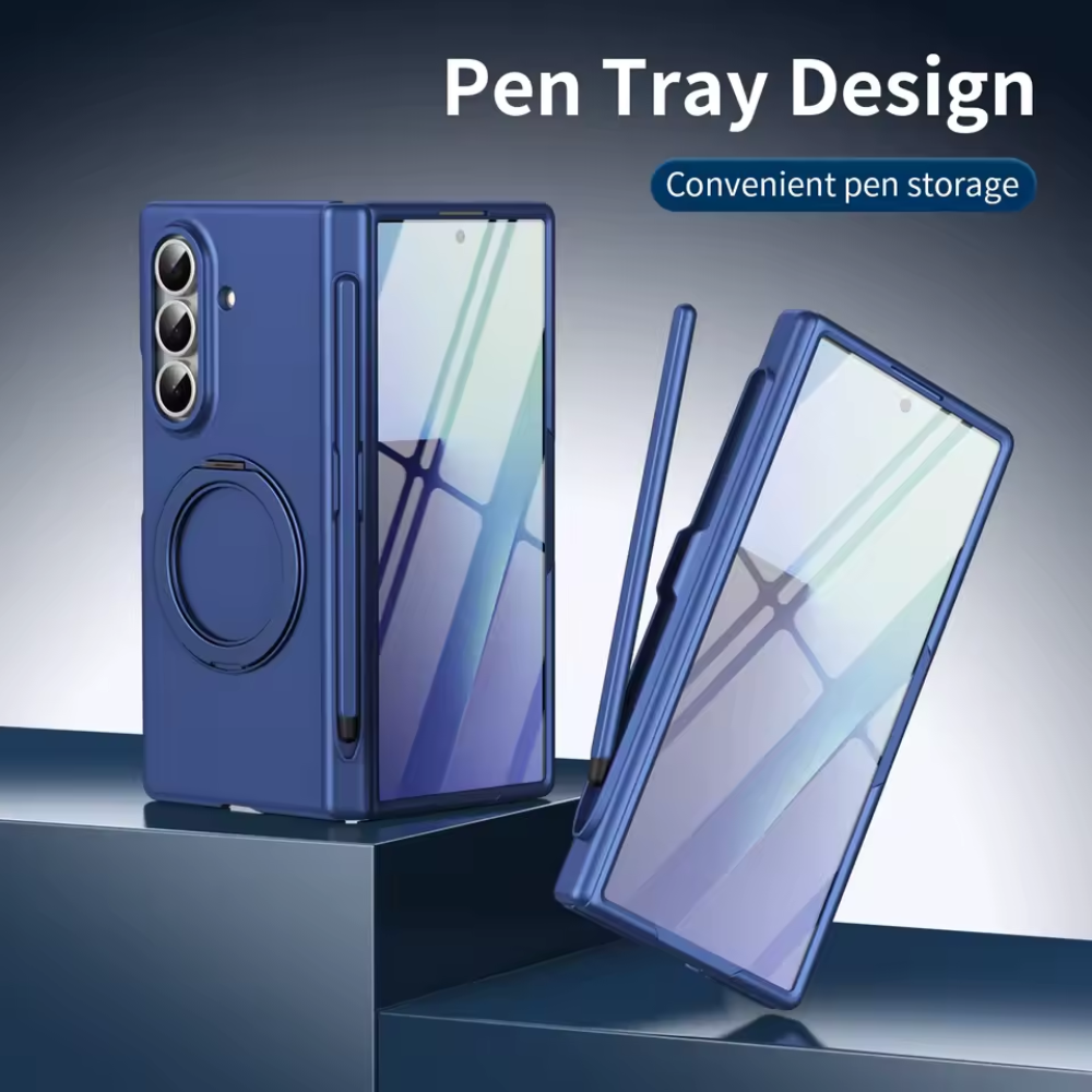 HaloRing MagSafe Case with Rotating Stand & S Pen Holder for Samsung Galaxy Z Fold 8 Ultra, 8 Wide, 7, 6, 5 & 4