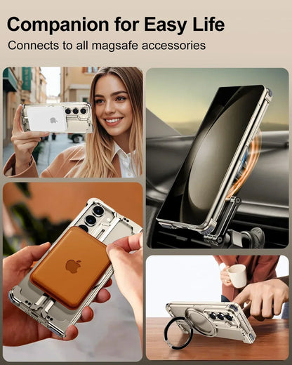 Z Fold 6 Frameless Aluminium Magnetic Protective Cover
