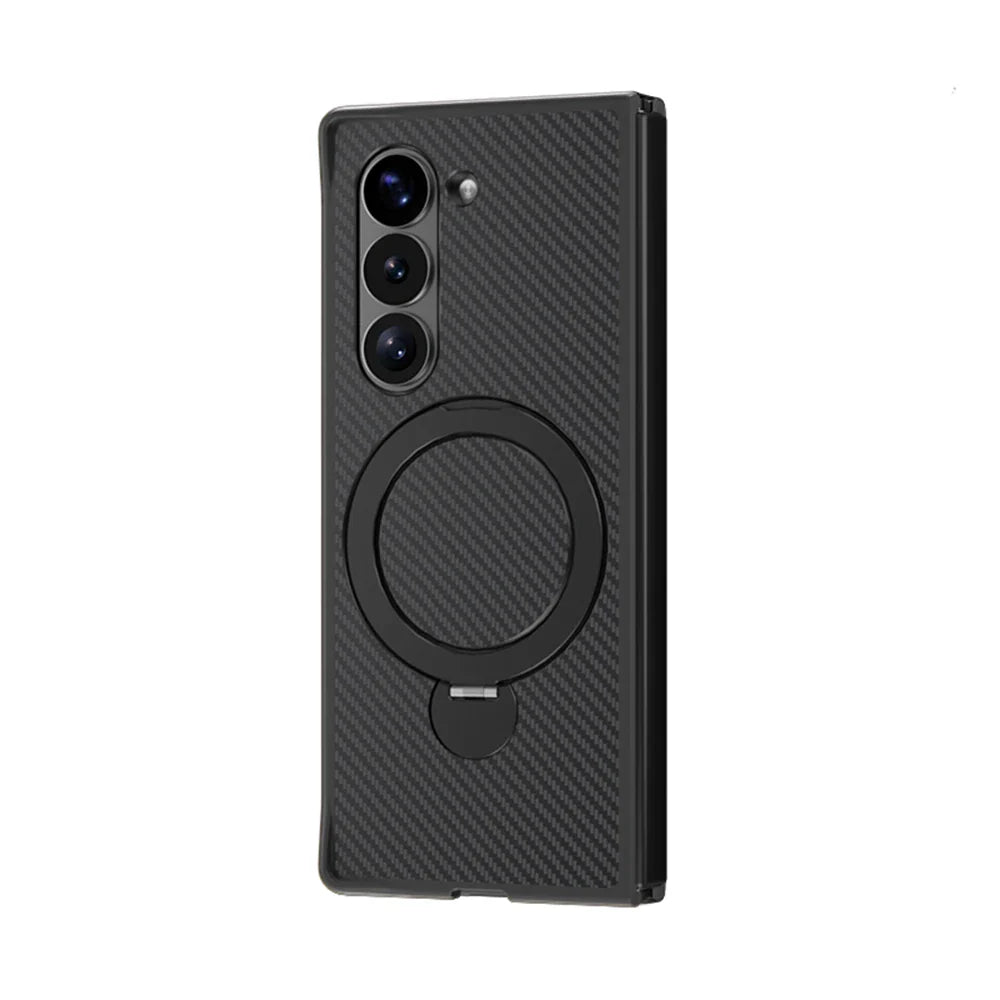 Magnetic Carbon-Texture Wireless Charging Case for Samsung Galaxy Z Fold Series