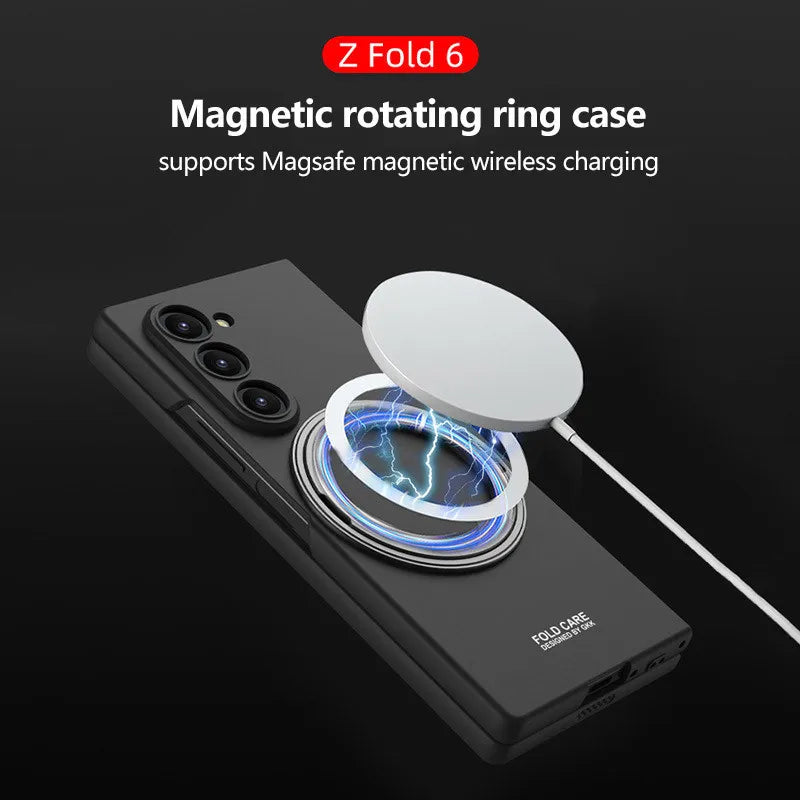 Z Fold 6 360° Rotatable Magnetic Ring Stand Case