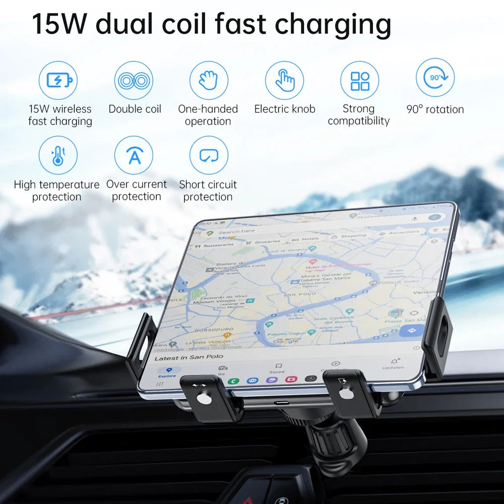 Auto-Grip Car Holder with Fast Wireless Charger For Galaxy Z Fold 5