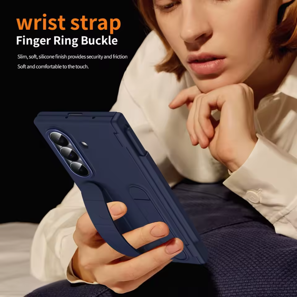 GripFlex S Pen Case with Wrist Strap & Hinge Protection for Samsung Galaxy Z Fold 8 Ultra, 7 & 6