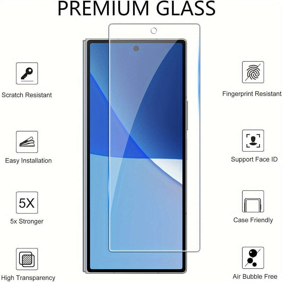 Z Fold 6 6-In-1 Screen Protector Pack with TPU Films & Tempered Glass