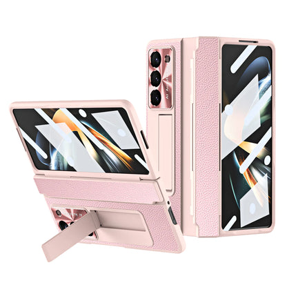 Plating Leather Texture Case for Samsung Galaxy Z Fold Series