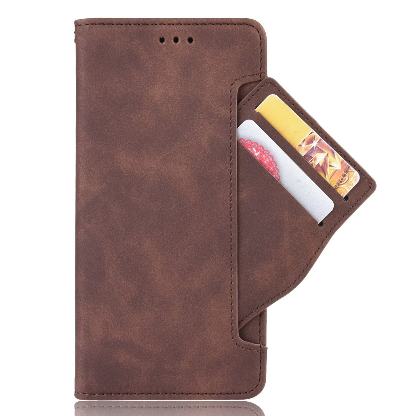 Leather Texture Wallet Case With Pen / Card Slot