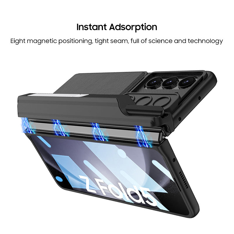 Lens Sliding Window Card Holder Case For Z Fold 5 Series