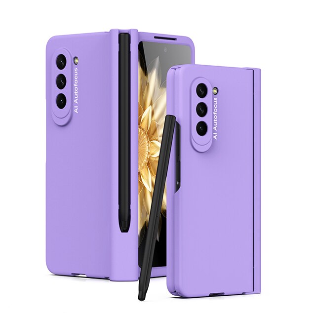 Magnetic Armor Hinge Case with S Pen Holder for Samsung Galaxy Z Fold 5