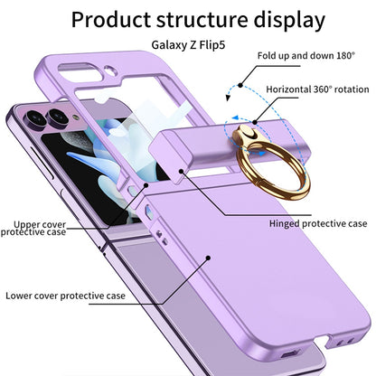 Ultra-Thin Matte Ring Bracket Case for Samsung Galaxy Z Flip 5