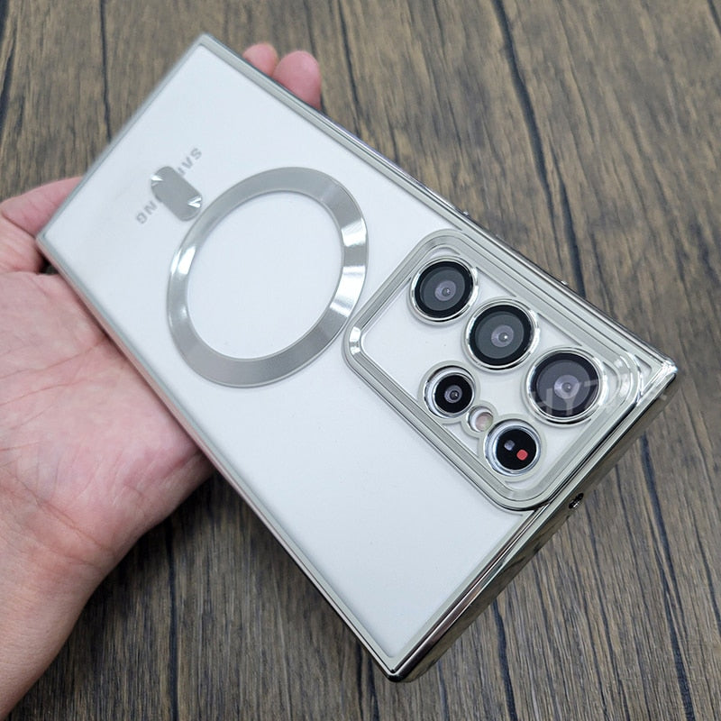 Luxury Transparent Plating Magsafe Case - S23 Series