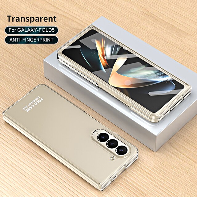 Electroplated PC Case with Pen Slot and Screen Protector For Samsung Galaxy Z Fold 5