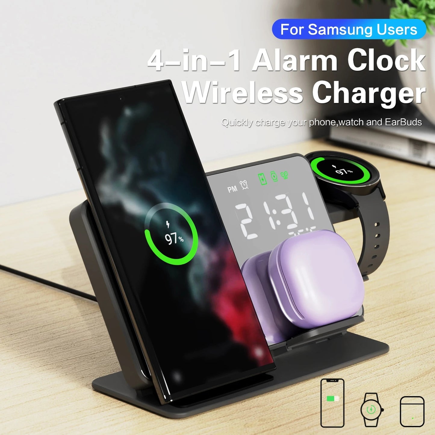 4-in-1 Wireless Fast Charging Dock