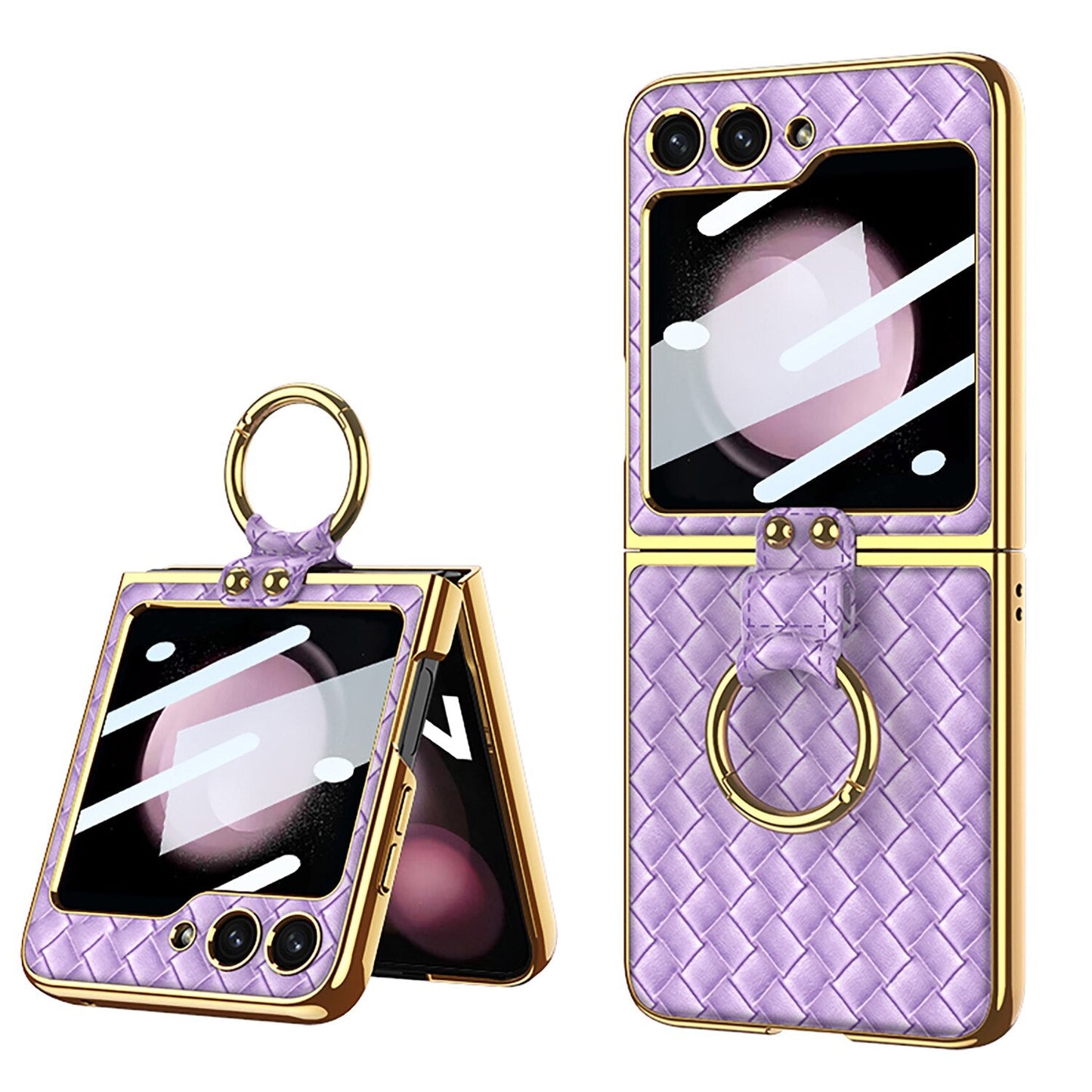 Stylish Ring Stand Case for Samsung Galaxy Z Flip 5