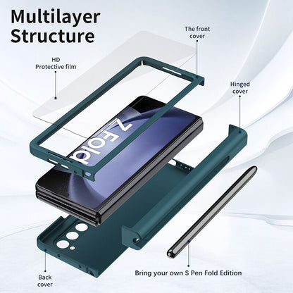 Magnetic Armor Hinge Case with S Pen Holder for Samsung Galaxy Z Fold 5