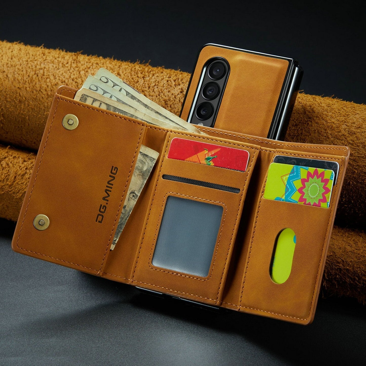 Retro 2-in-1 Luxury Leather Phone Case for Samsung Galaxy Z Fold 5