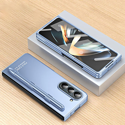 Electroplated PC Case with Pen Slot and Screen Protector For Samsung Galaxy Z Fold 5