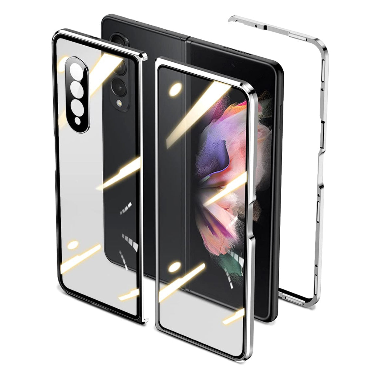 Magnetic Double Sided Glass Case for Samsung Galaxy Z Fold 3