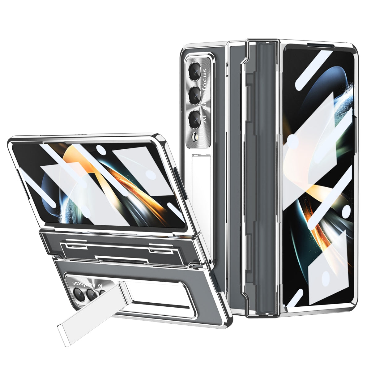 Luxury Transparent Case with Front Screen Glass