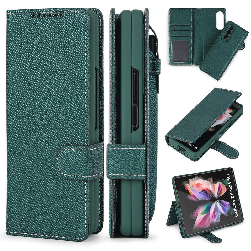 Separable Pen Card Slot Wallet Case