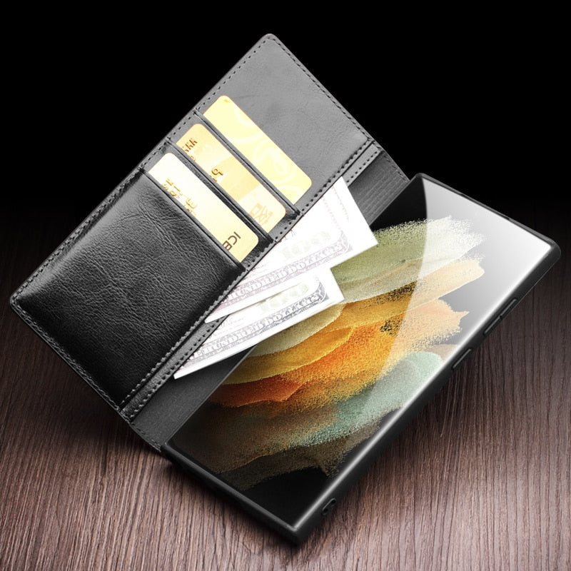 Luxury Leather Card SlotsCase  - S23 Series