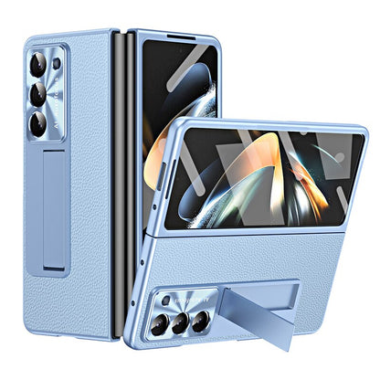 Lychee Leather Stand Case For Samsung Galaxy Z Fold 5