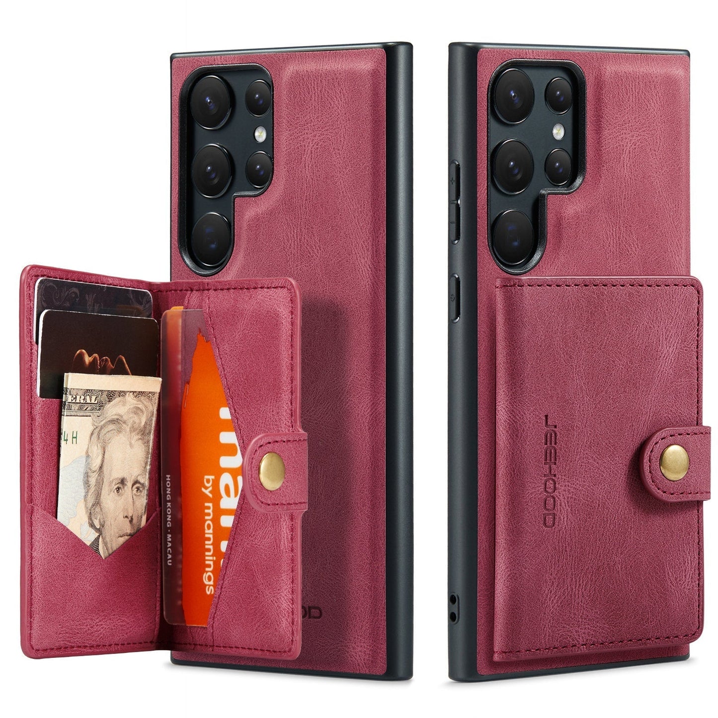 Magnetic Leather Wallet Case - S23 Series