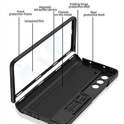 Magnetic Hinge Glass Back Case for Samsung Galaxy Z Fold 5