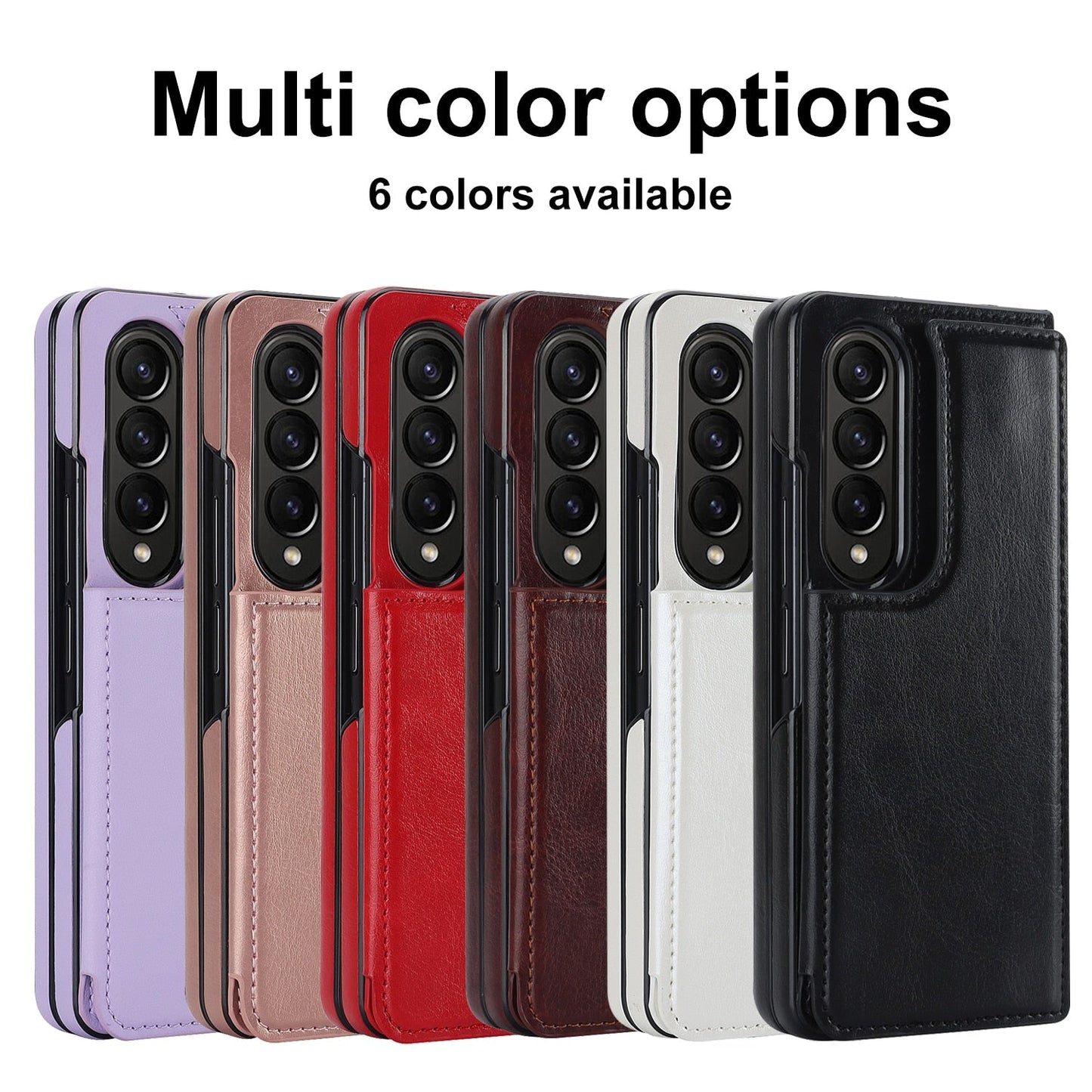 Double Magnetic Button Wallet Case for Samsung Galaxy Z Fold 5