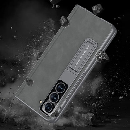Elegant Matte Leather Shockproof Case for Galaxy Z Fold 5
