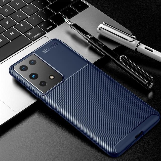 Ultra case carbon fiber armor shockproof protective coque