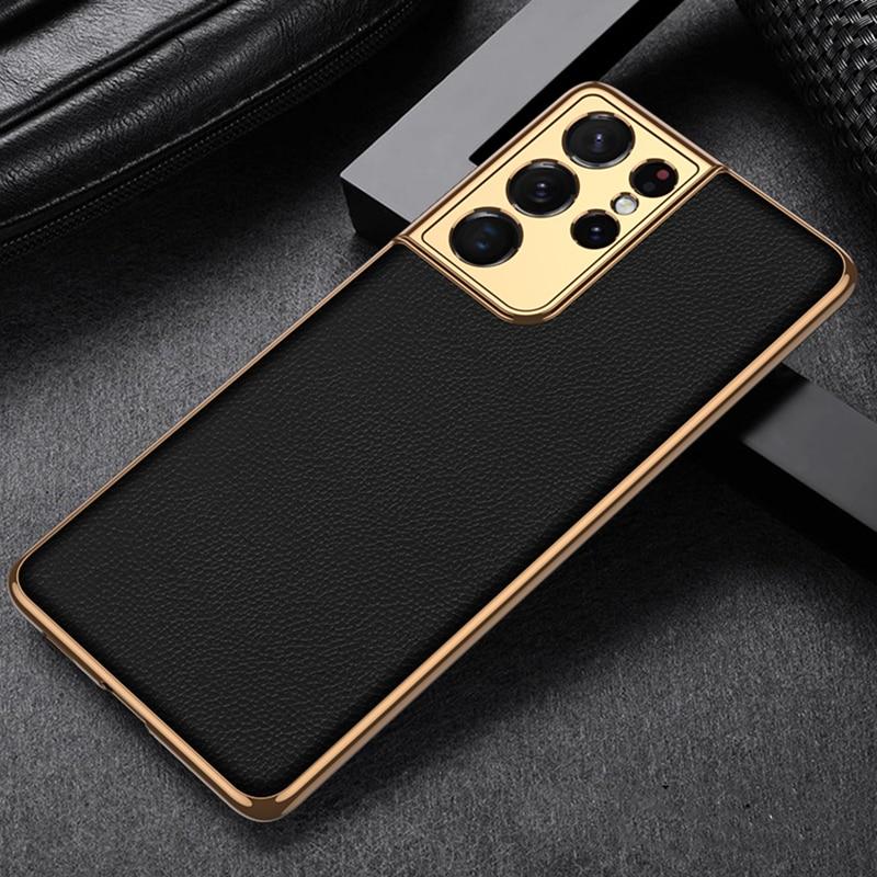 Luxury Plating Leather Texture Case