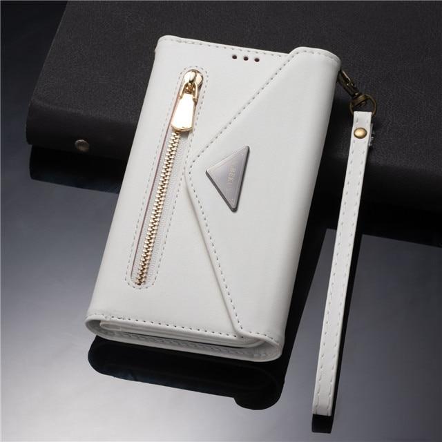 Zipper Leather Case Diagonal Wallet